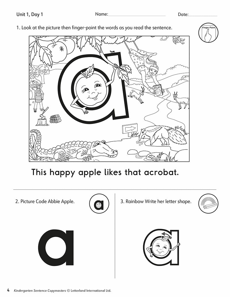 Kindergarten Sentence Copymasters (2nd Edition)
