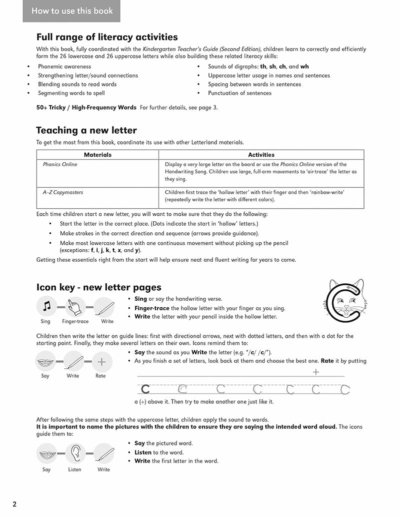 Student Workbook - Kindergarten (Letters And Numbers For Me) - Handwri —  Thinking Toys