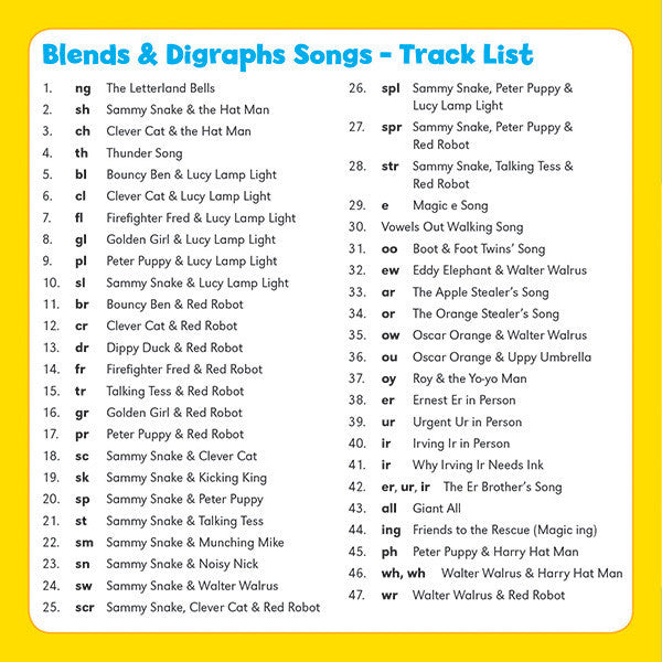 Blends & Digraphs Songs (CD) [Classic]
